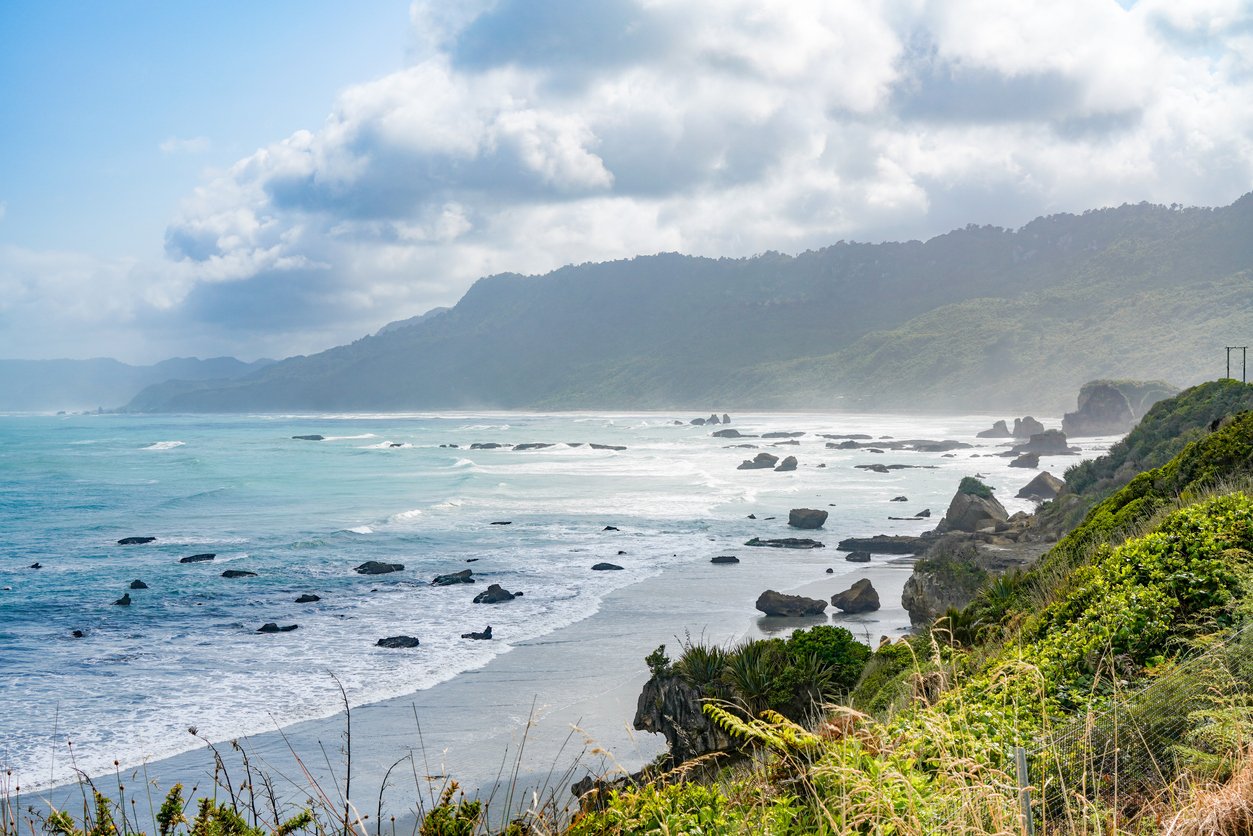 Dramatic coastline of the Paparaora National Park.