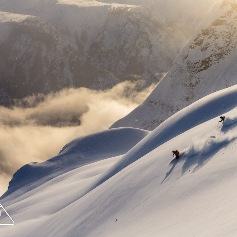 Two backcountry skiers in BC