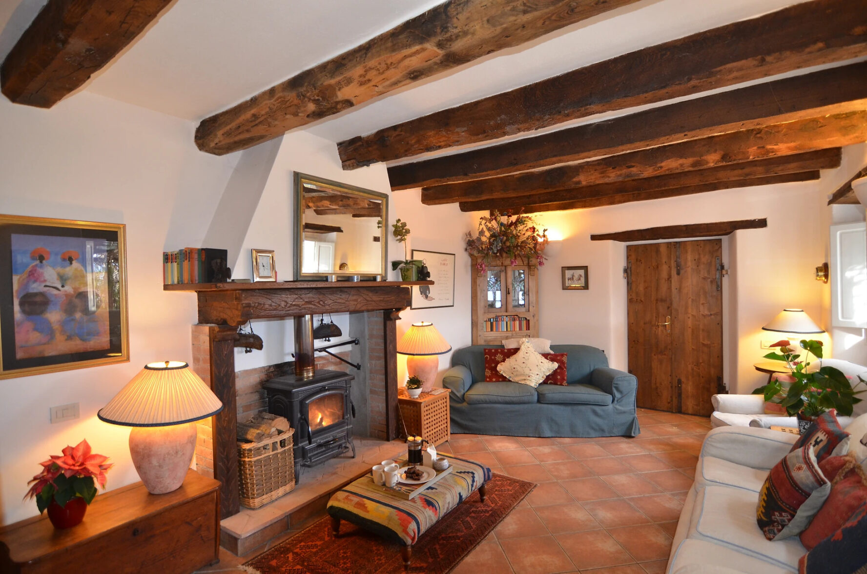 Interior of a villa in Tuscany.