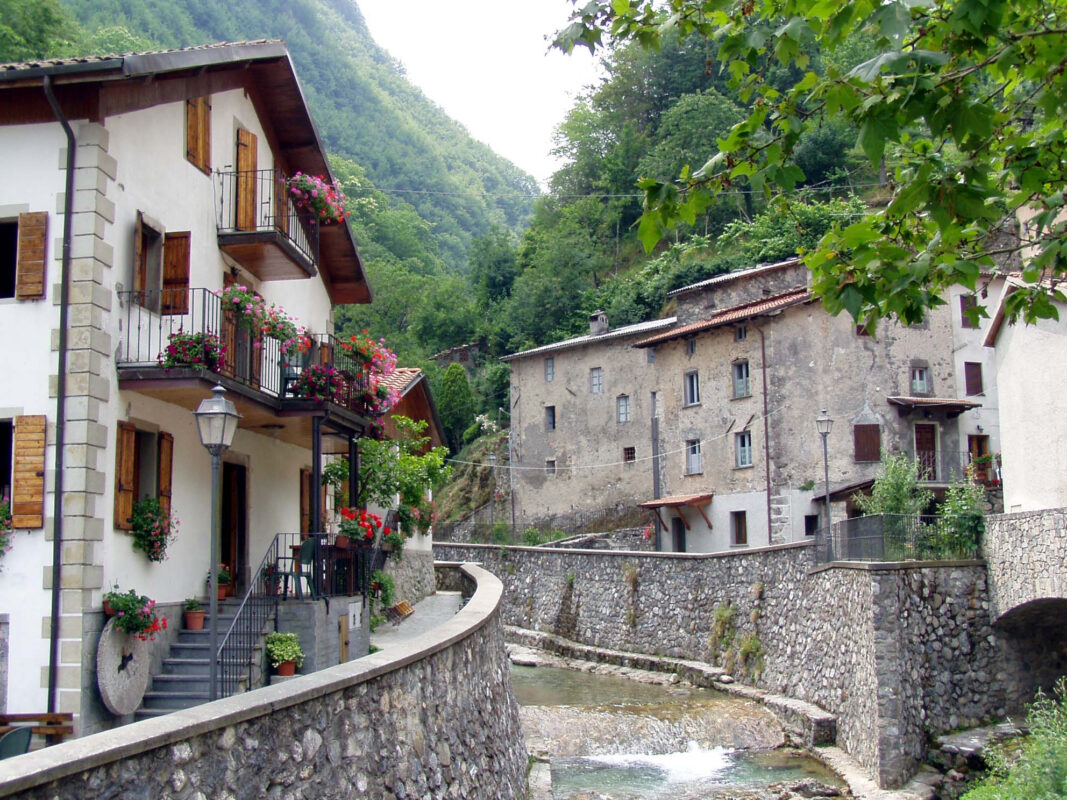 The medieval Italian village of Fornovolasco, found in the mountains of Central Italy.