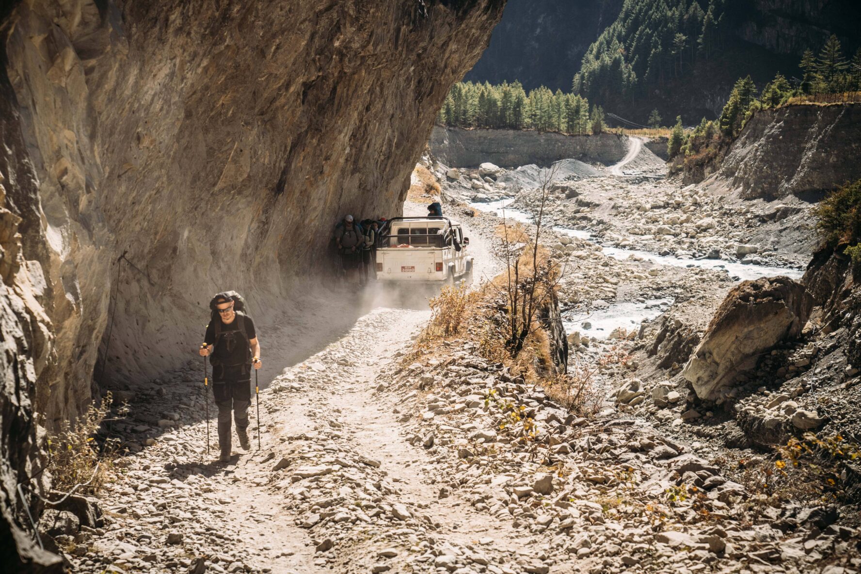 Annapurna Circuit hiker in Nepal