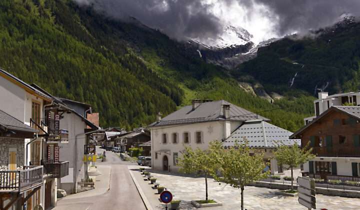 Argentiere, a trendy Alpine village along the Tour du Mont Blanc Trek.