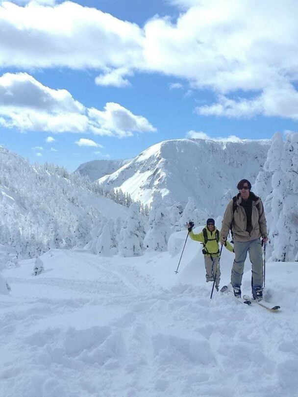 Guided backcountry skiing tour in Japan