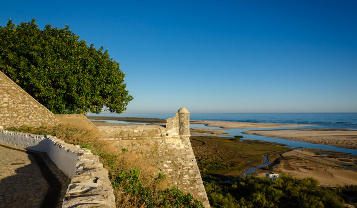 Coastal village in the Portuguese village in the Algarve region with great panoramic views.