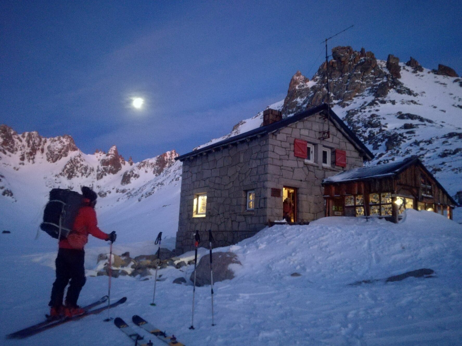 Frey hut skiing