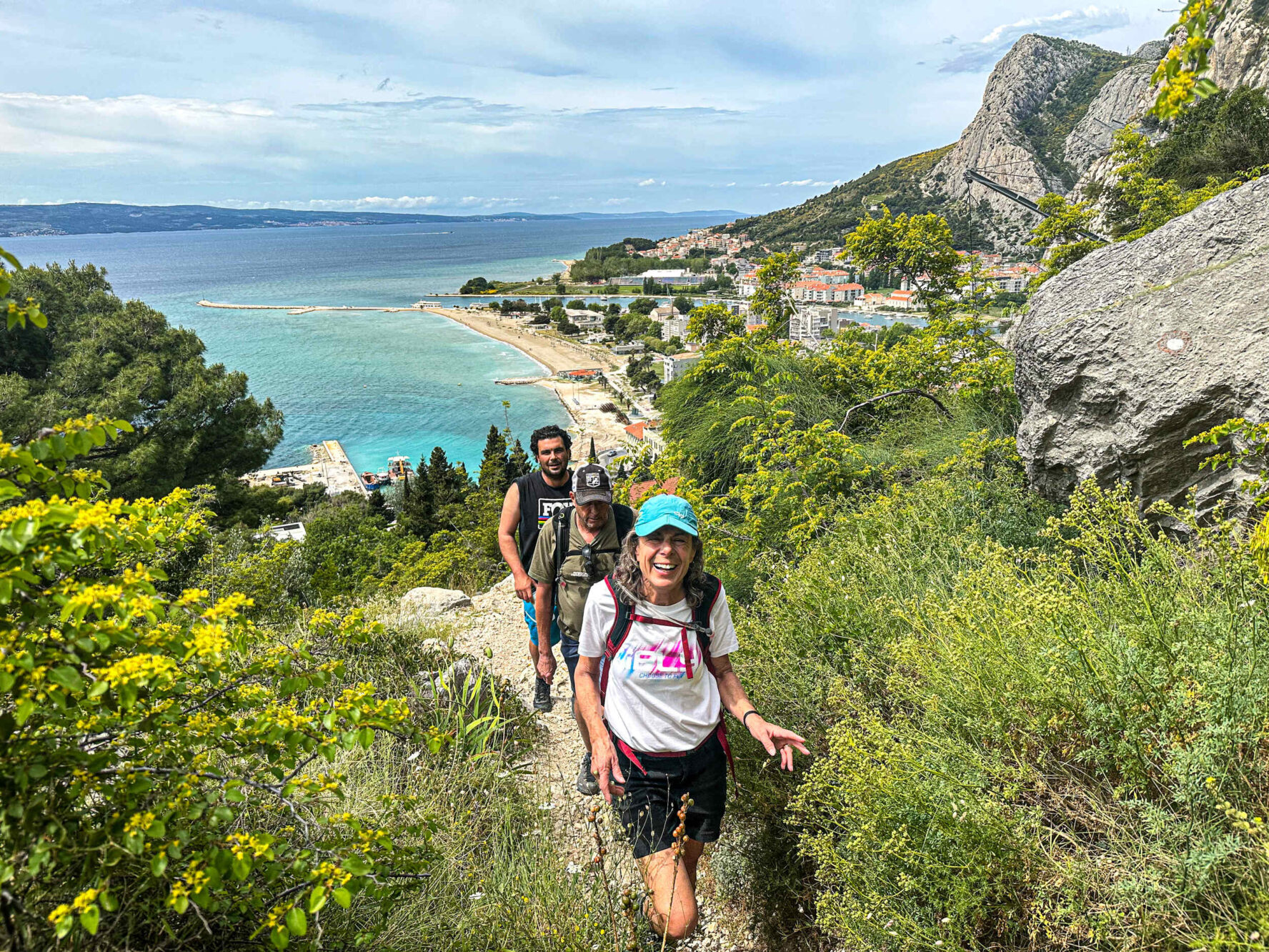 Hikers on a trail near Omiš