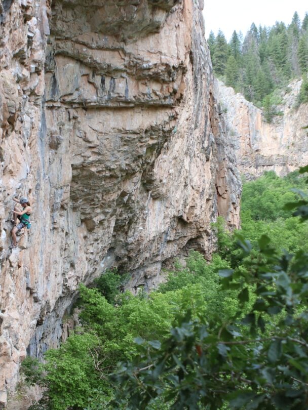 Guided rock climbing in Rifle Mountain Park