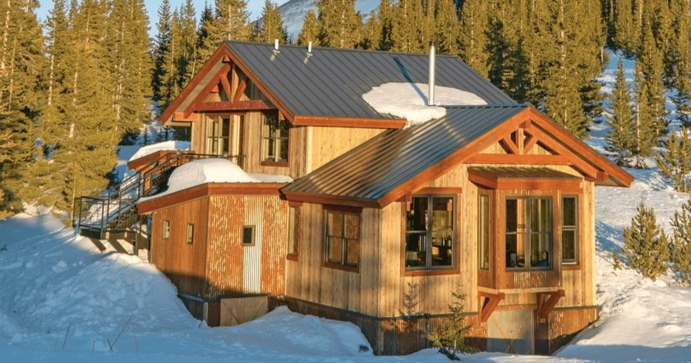 Exterior of the Sisters Cabin, a backcountry cabin near Silverthorne and Breckenridge used for backcountry skiing trips.