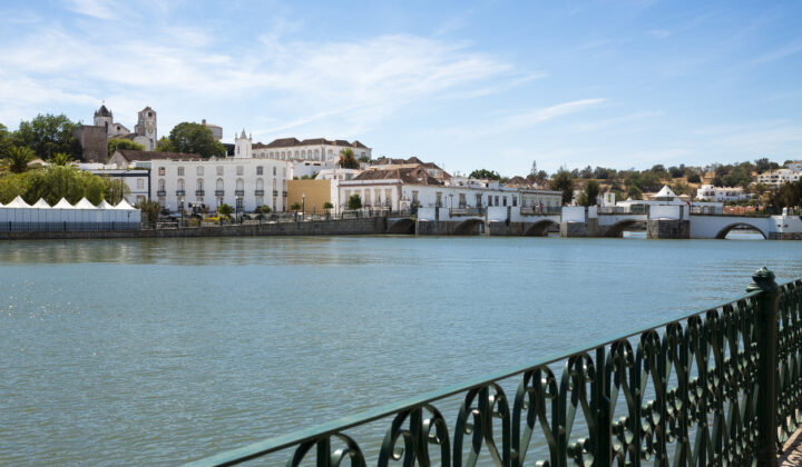 The vedute of a coastal town in Southern Portugal, Talvira.