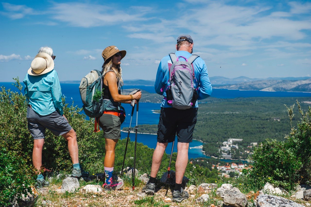 Hikers enjoying the view