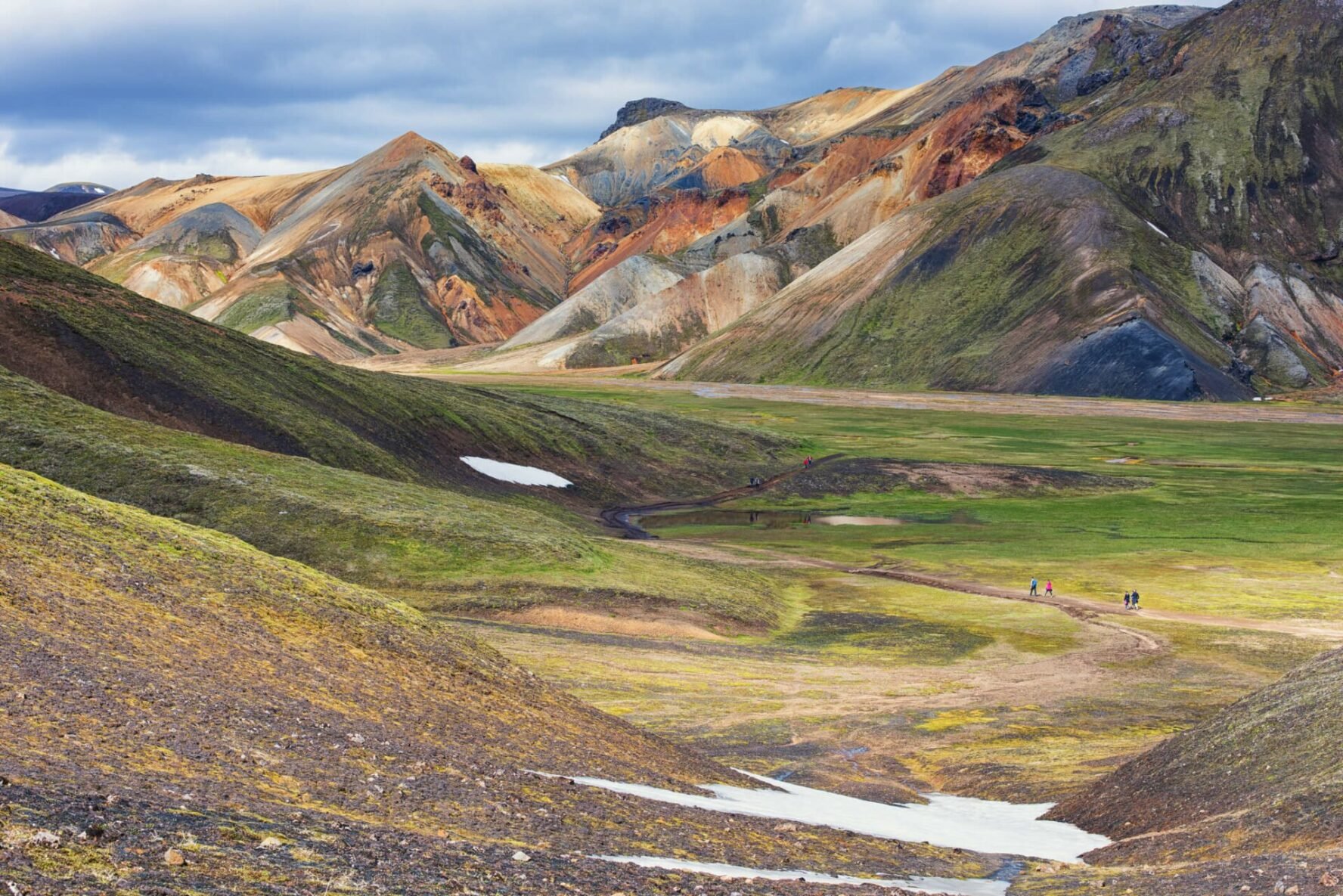 Beautiful valley hike Iceland