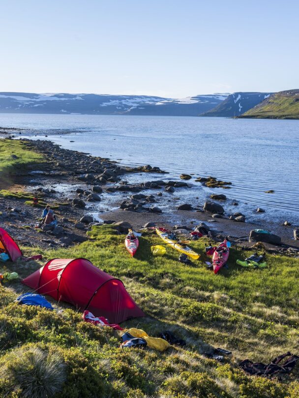 Guided sea kayaking Iceland tour
