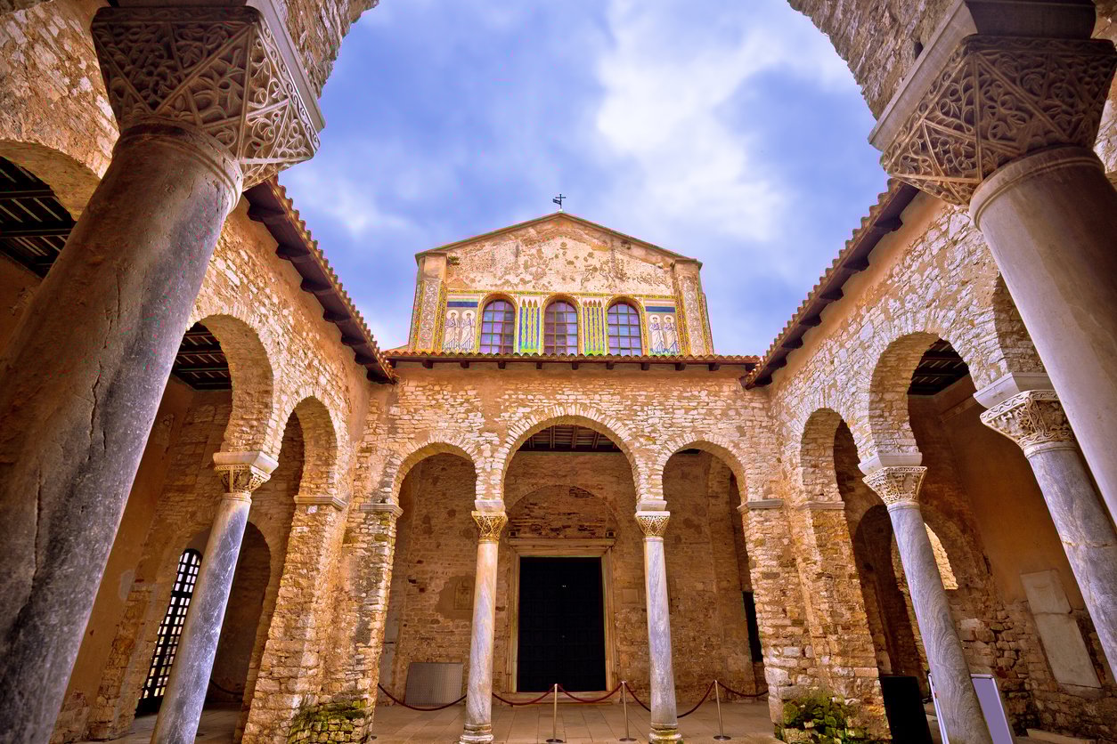 Atrium of a Byzantine Basilica in Poreč, Croatia.