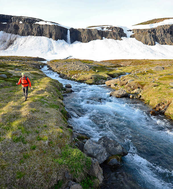 Kayak floating in Iceland