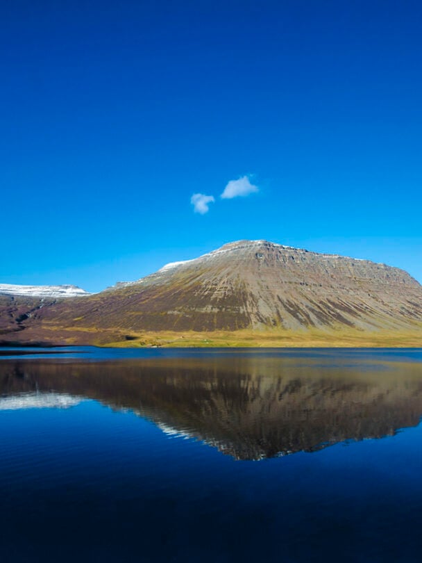 Kayak floating in Iceland