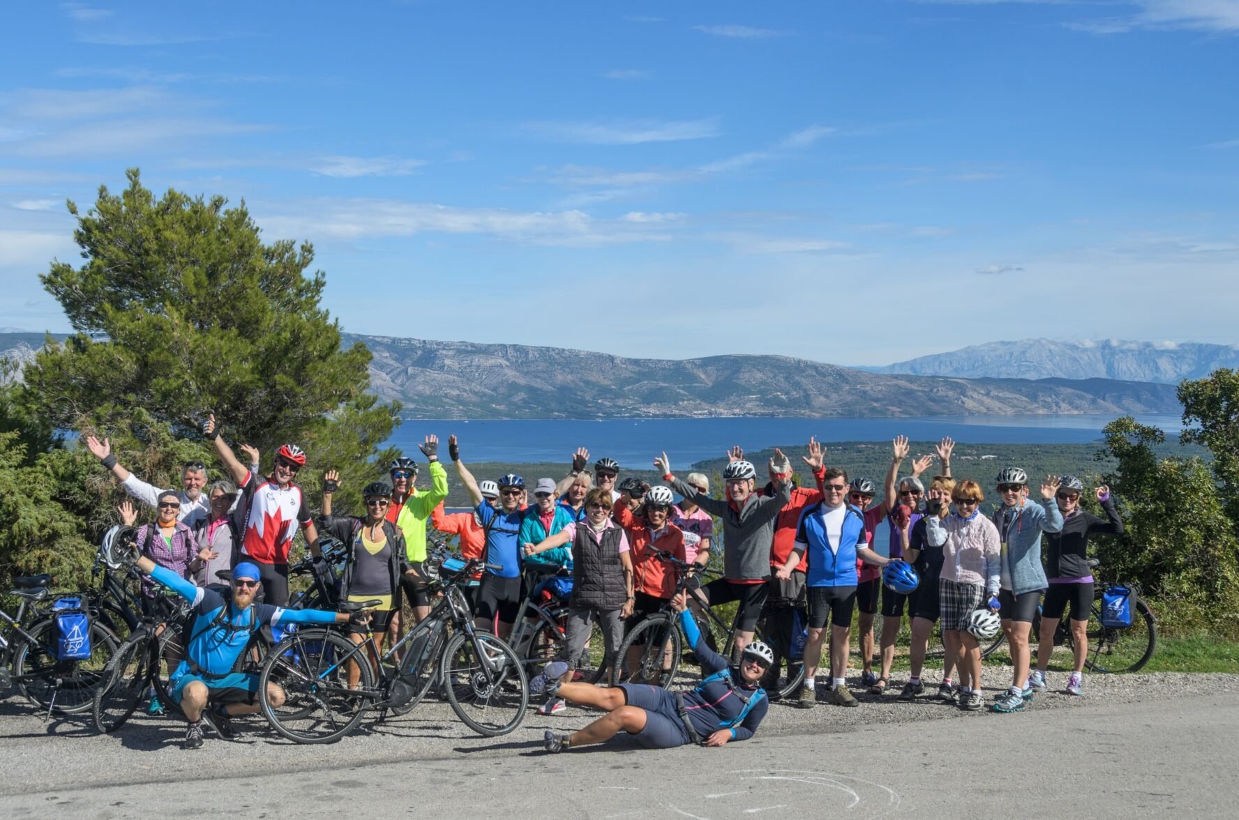 Group of cyclers in Dalmatia