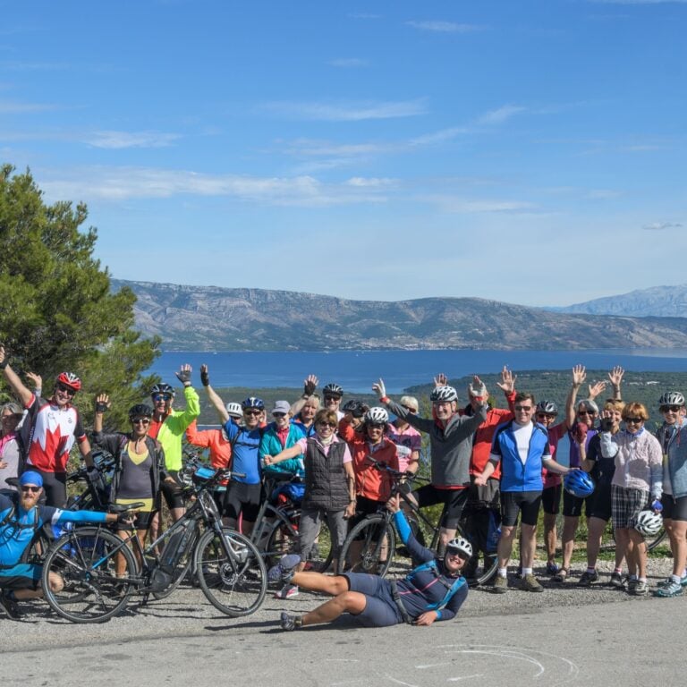 Group of cyclers in Dalmatia