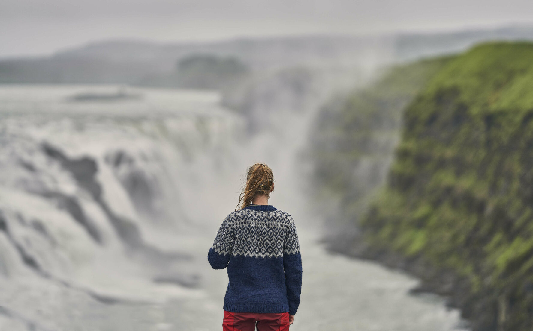 Gullfoss hiker