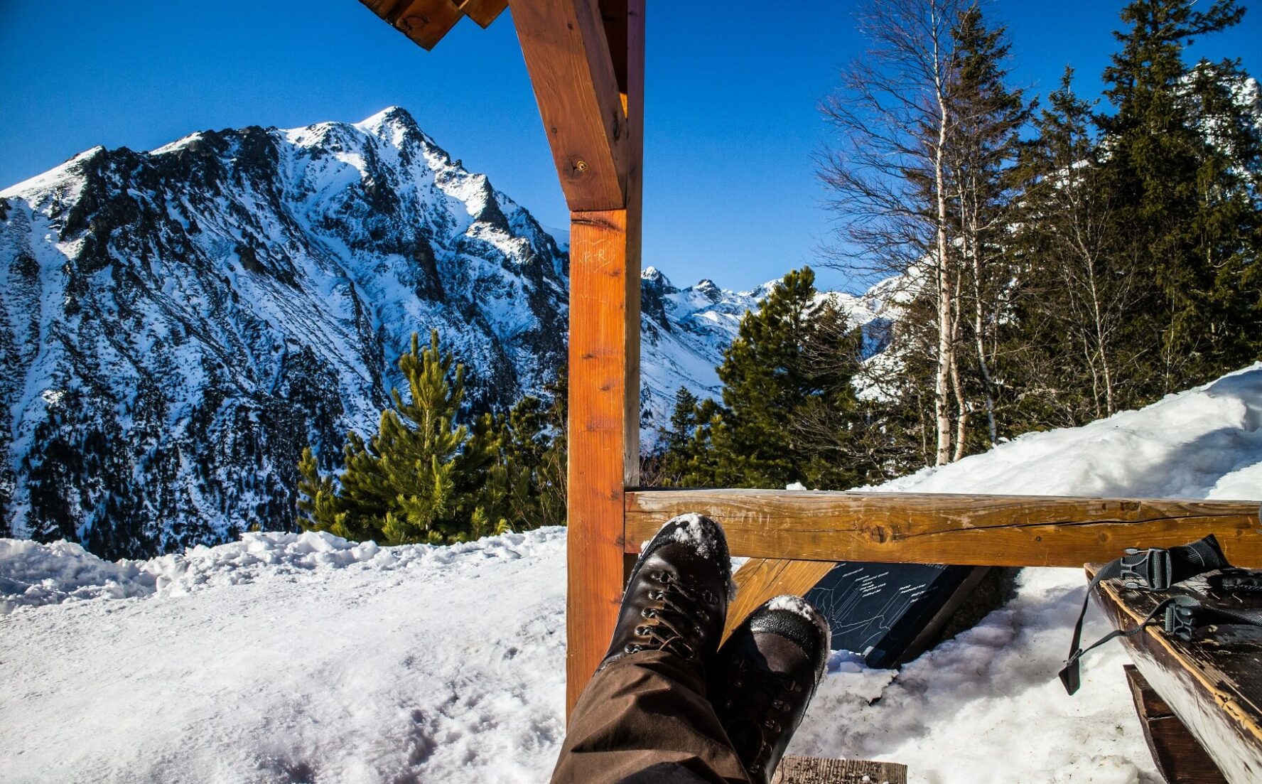 Hiker relaxing in the High Tatras