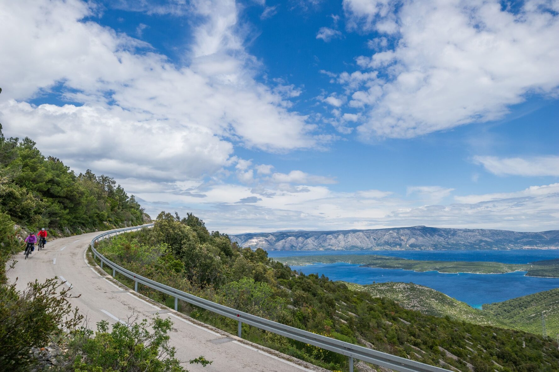Hvar cyclists on the road