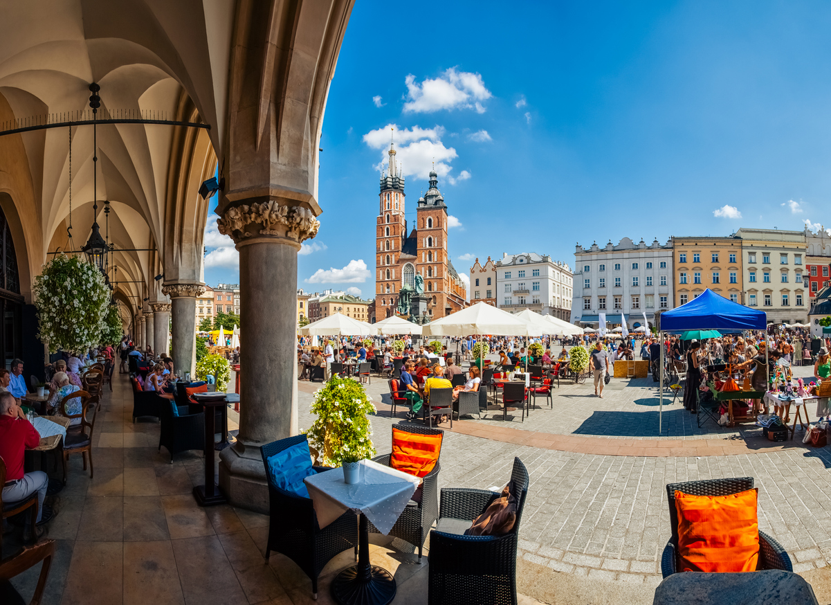 The main square in Krakow.