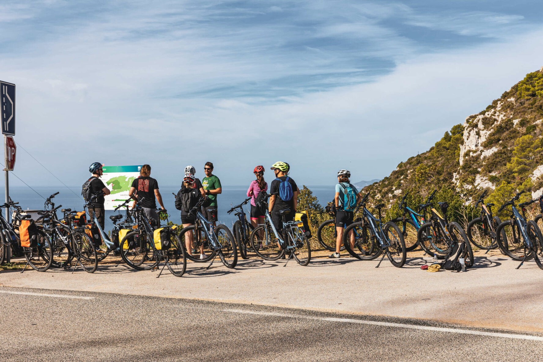 Multiple bikers in Croatia