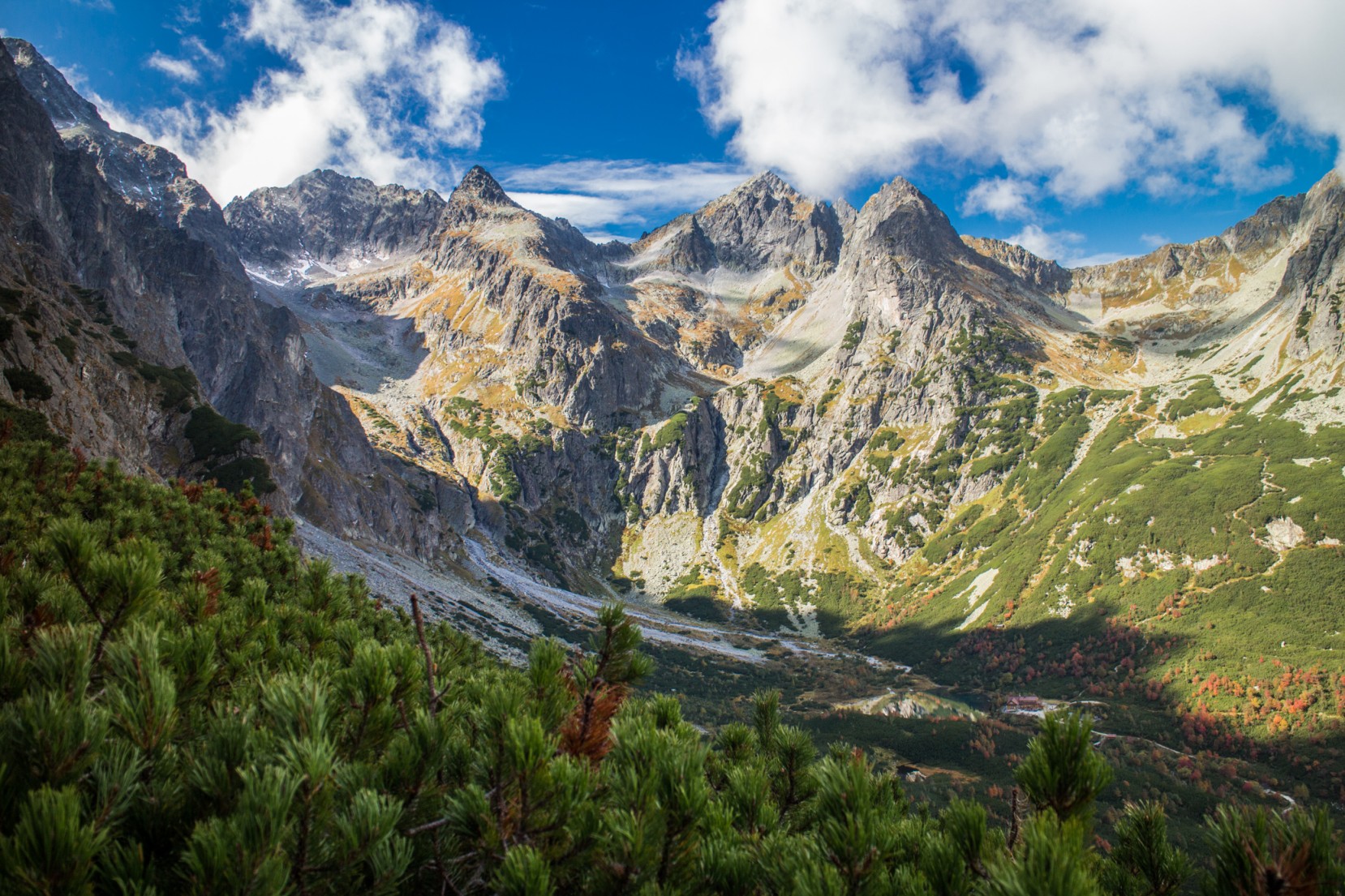 A view of the rugged peaks in the High Tatras, Slovakia.