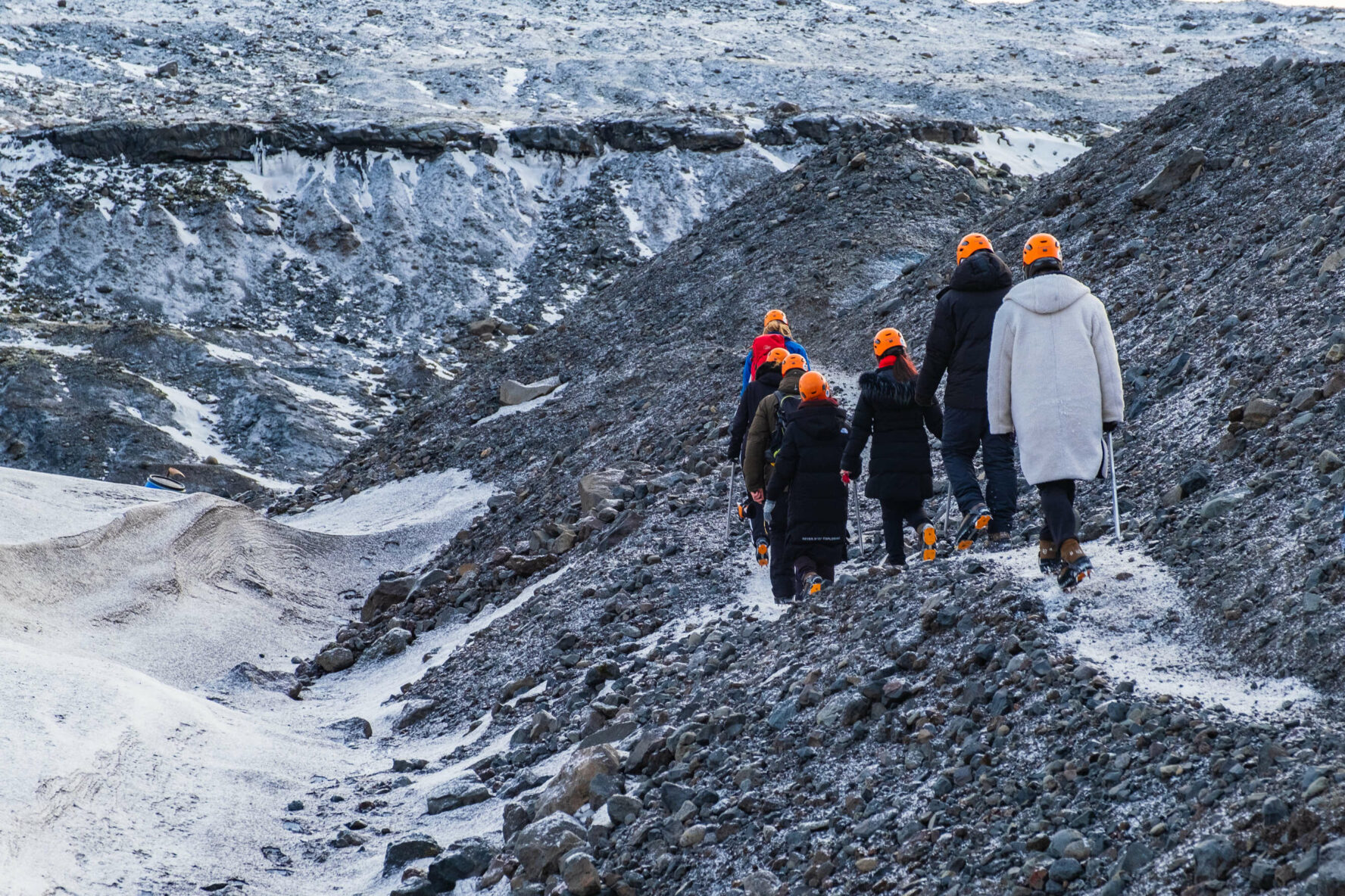 Snow and rocks in Iceland