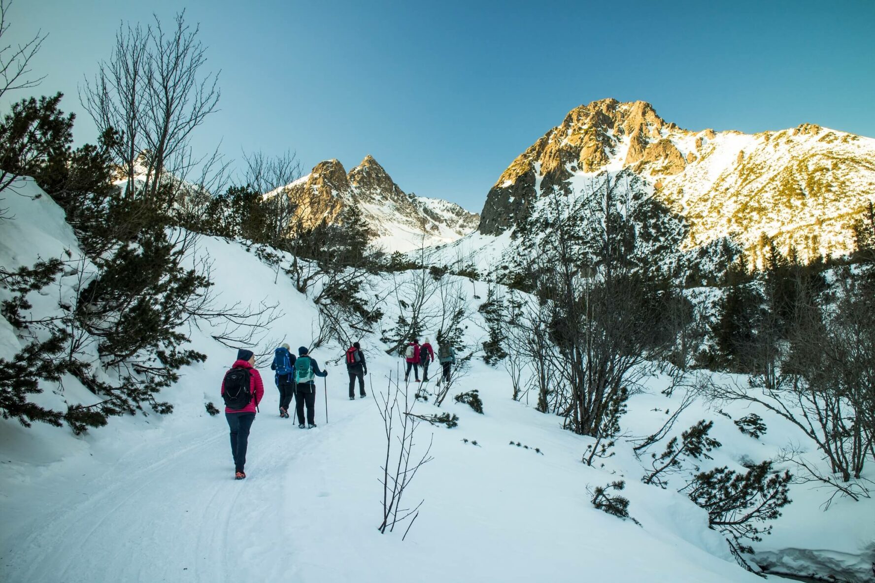 Sun shining in the High Tatras