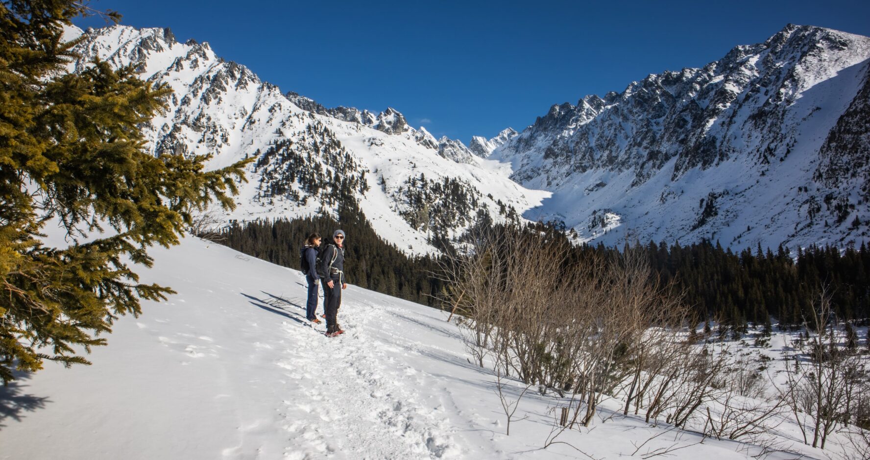 Two hikers in the Slovak mountains