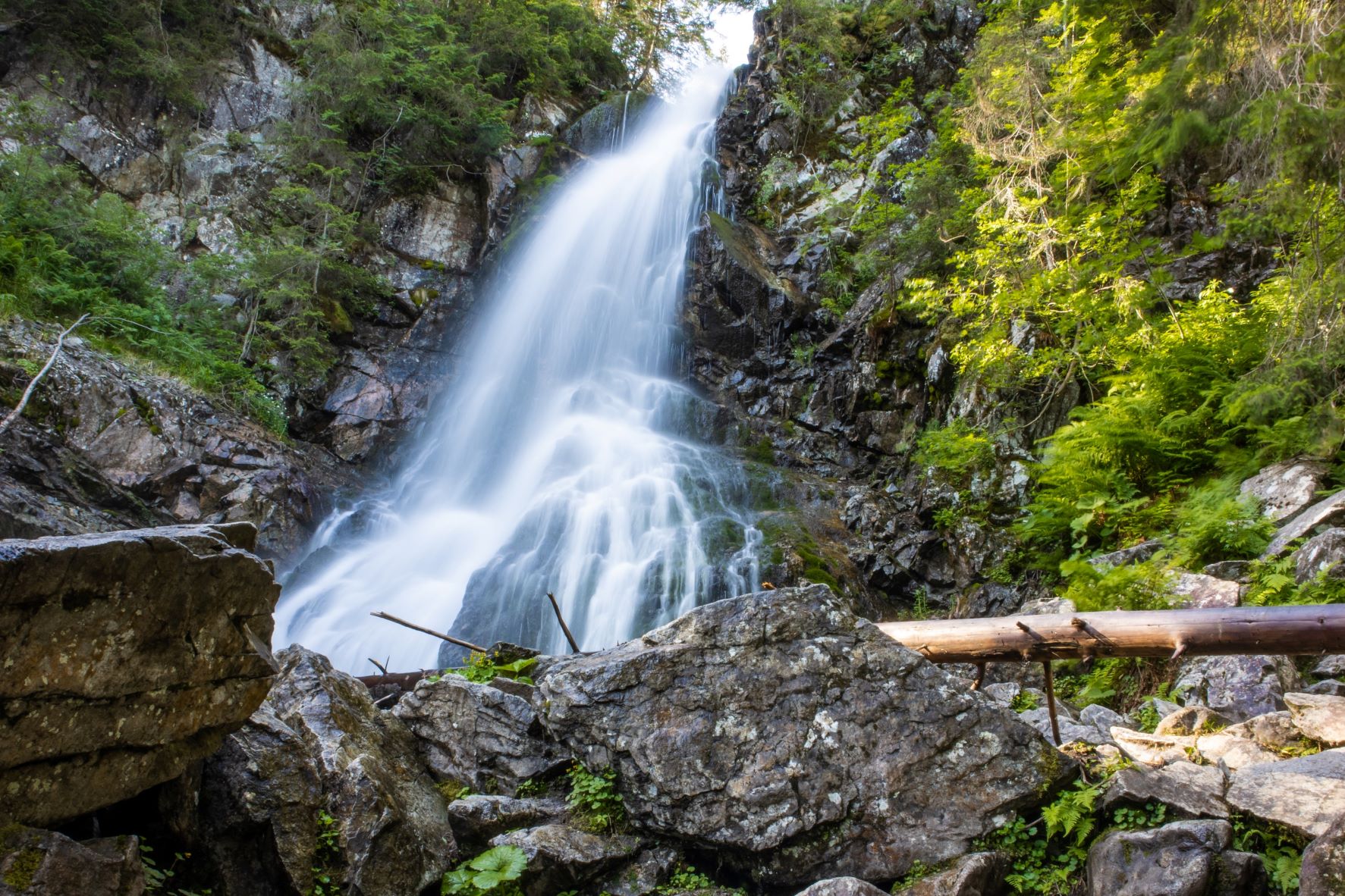 A waterfall in the Slovakian Tatras.