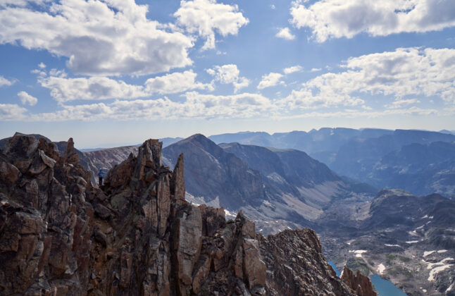 Climber on Montana’s highest mountain: Granite Peak