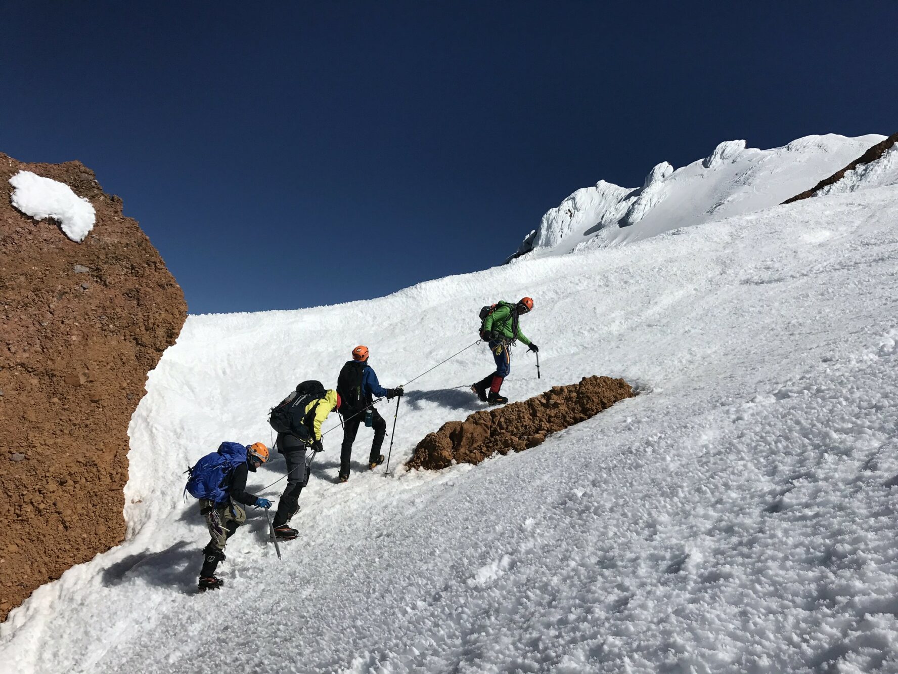 Climbing up Casaval Ridge