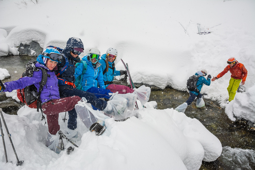 Crossing a stream in Japan