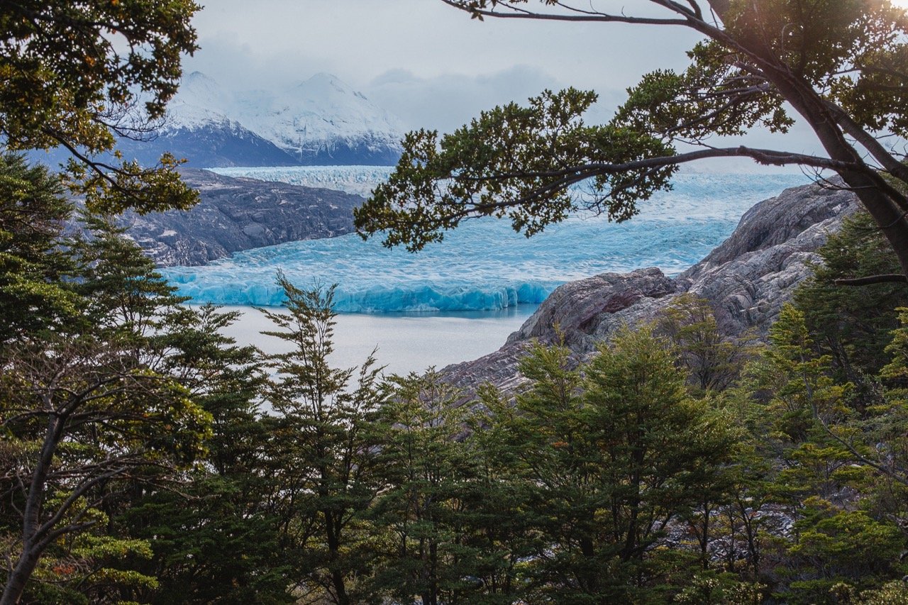 Glacier on a lake in Torres