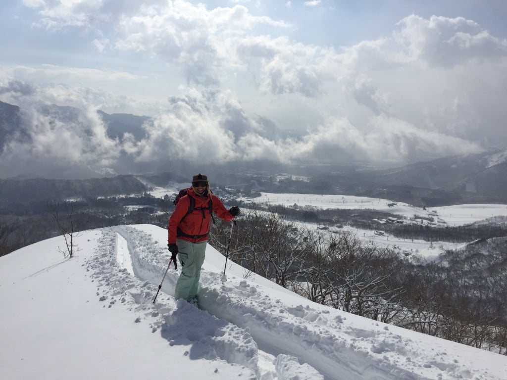 Good view in Japan and skier