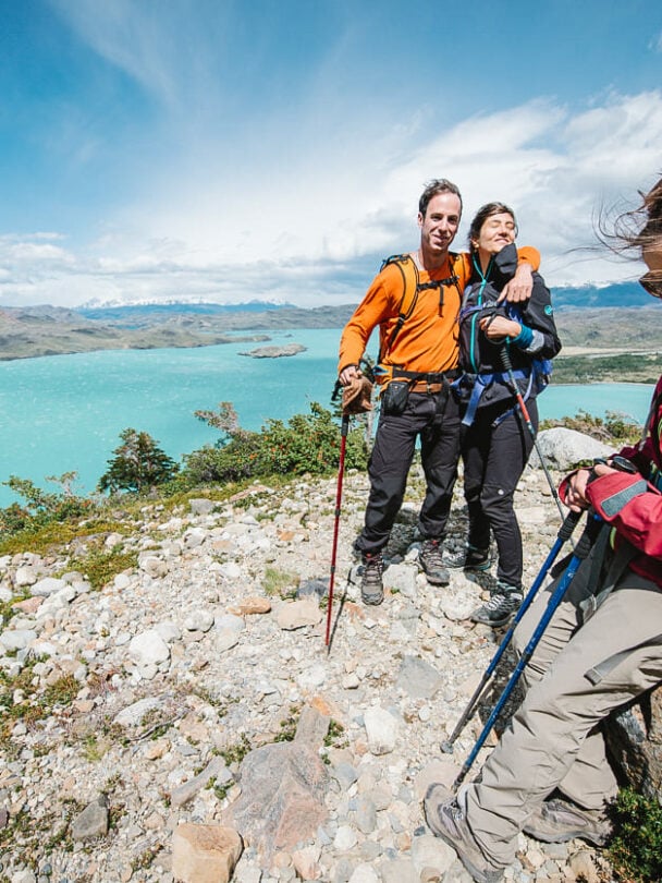 Four hikers in Torres del Paine
