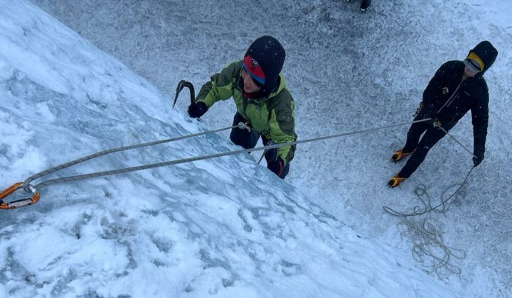 Ice climbing in Iceland