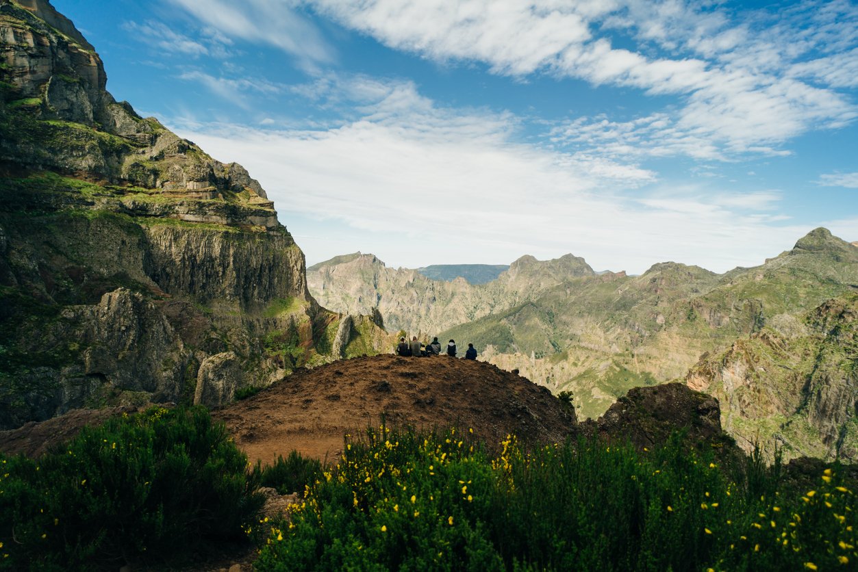 Mountains around Pico do Arieiro peak in Madeira