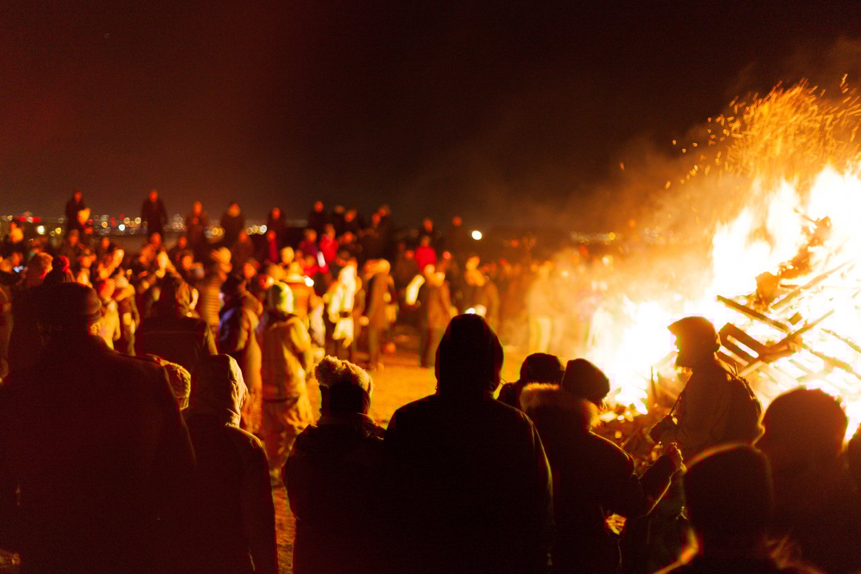 NYE bonfire in Iceland