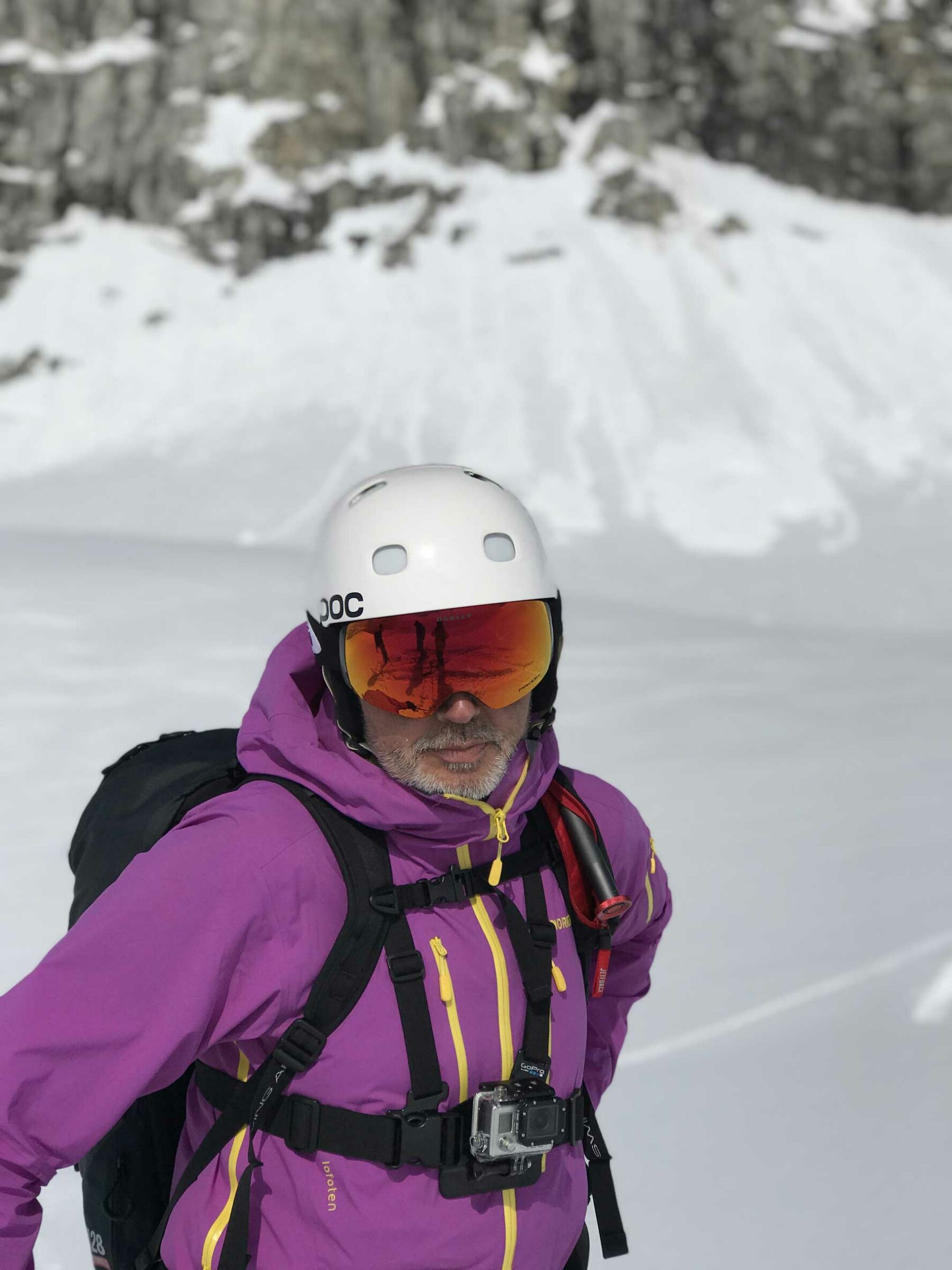 One skier in Greenland