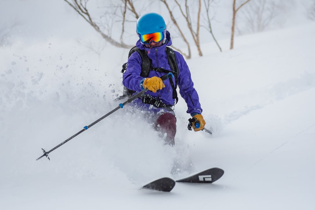 Powder in Japan and skier