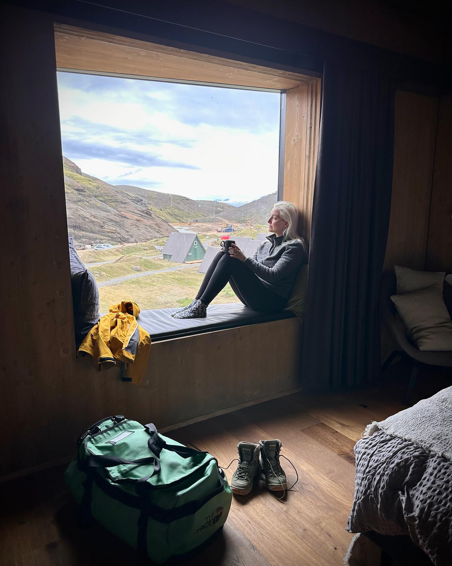 Relaxing by window in Highlands
