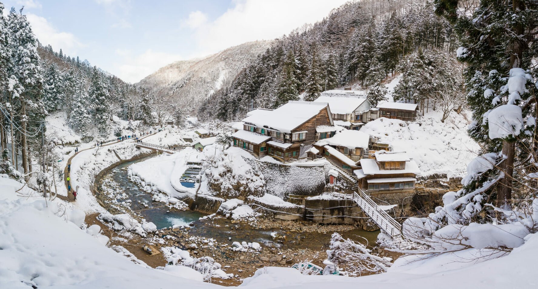 Snowy landscapes in Japan