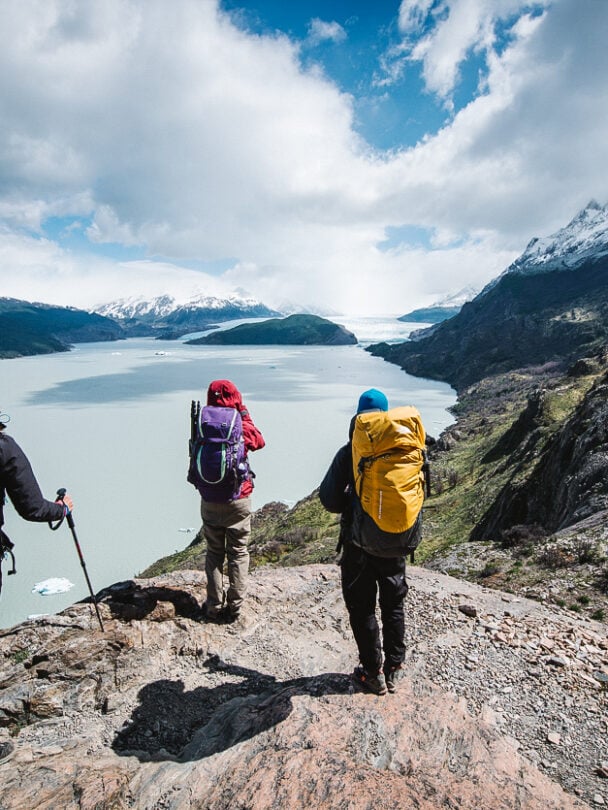 Four hikers in Torres del Paine