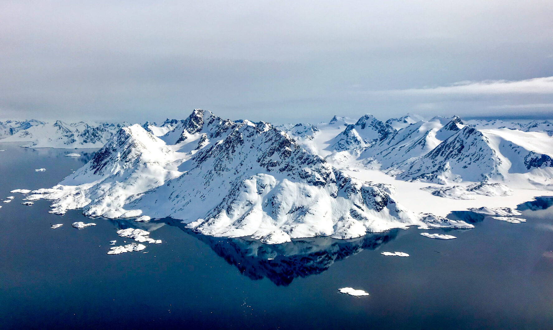 View of mountains in Greenland
