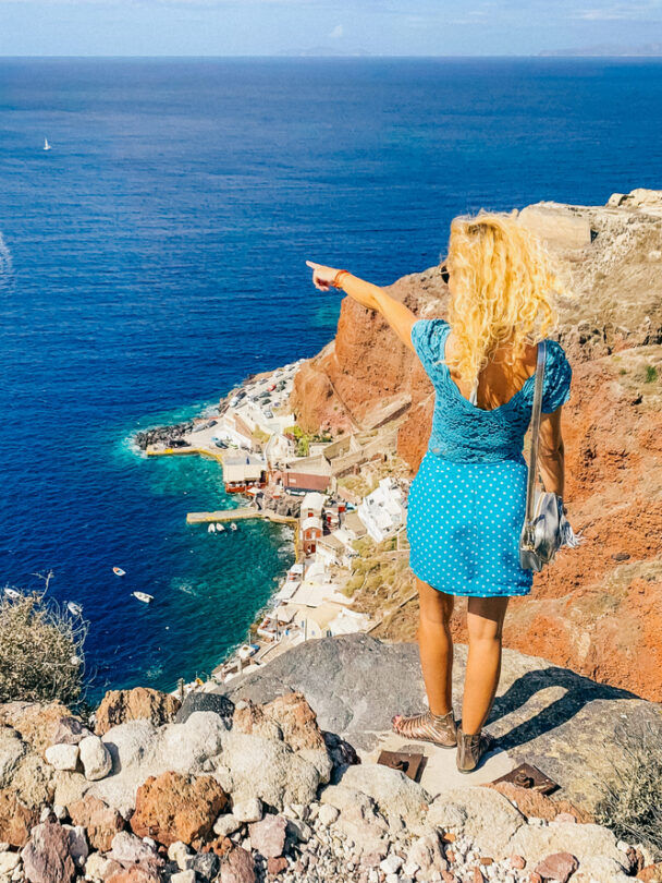Guided sea kayaking in Santorini