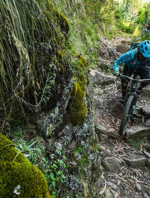 Brett riding through Peru