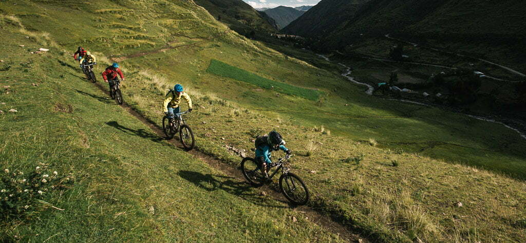 Green mountains in Peru ideal for downhill