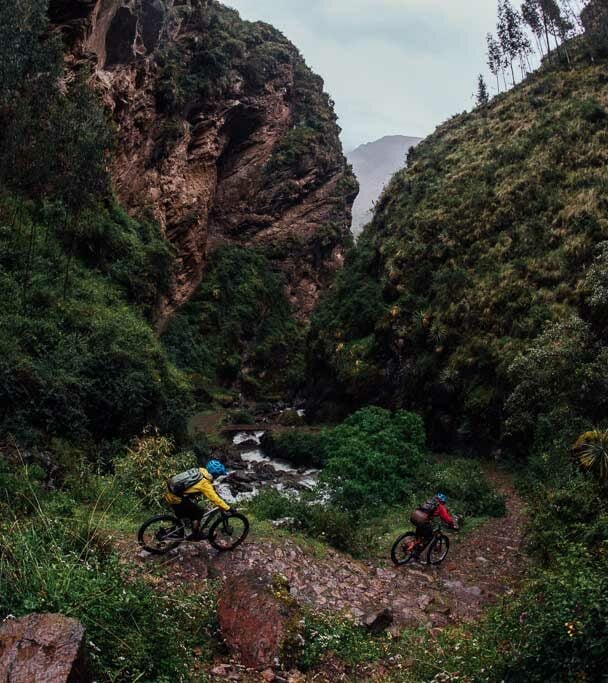 Brett riding through Peru